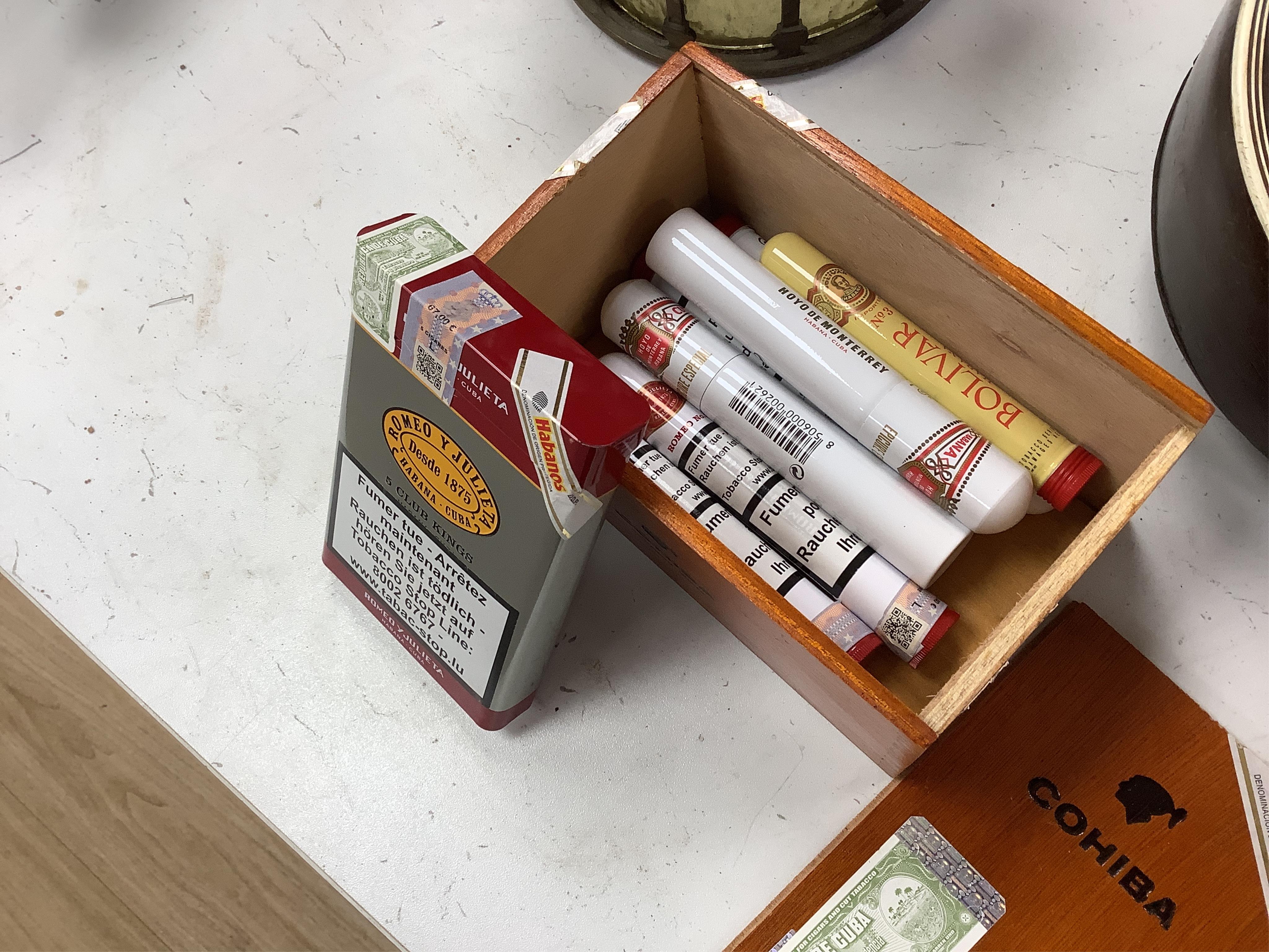 A collection of various Cuban cigars